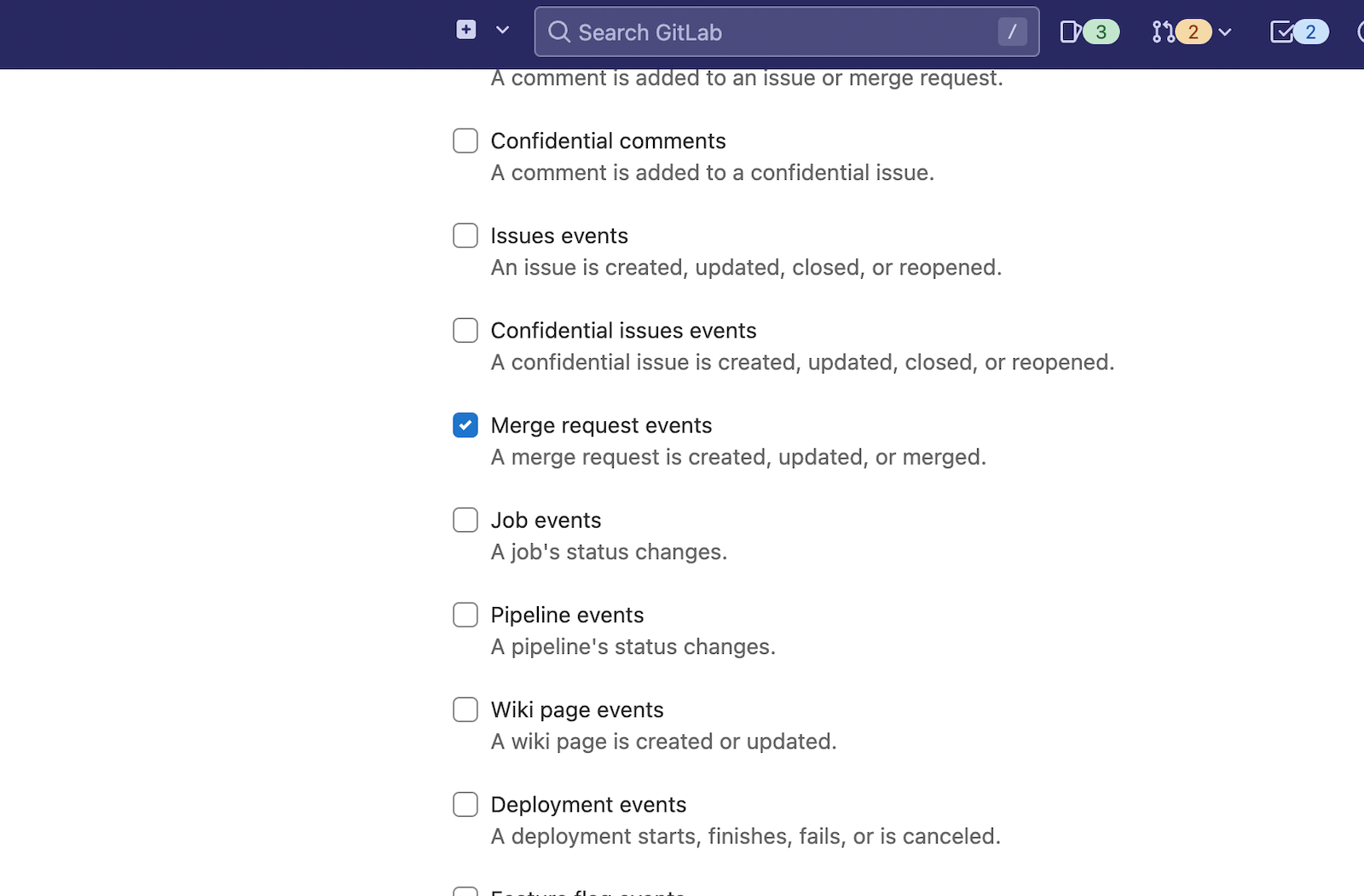 Add Gitlab Webhook