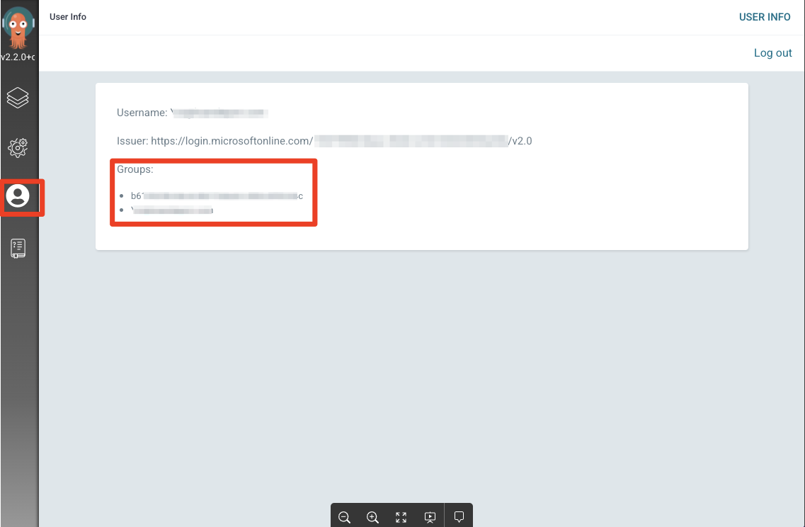 Azure SSO Web User Info