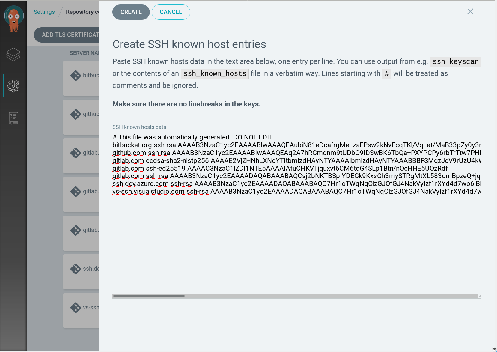 manage ssh known hosts
