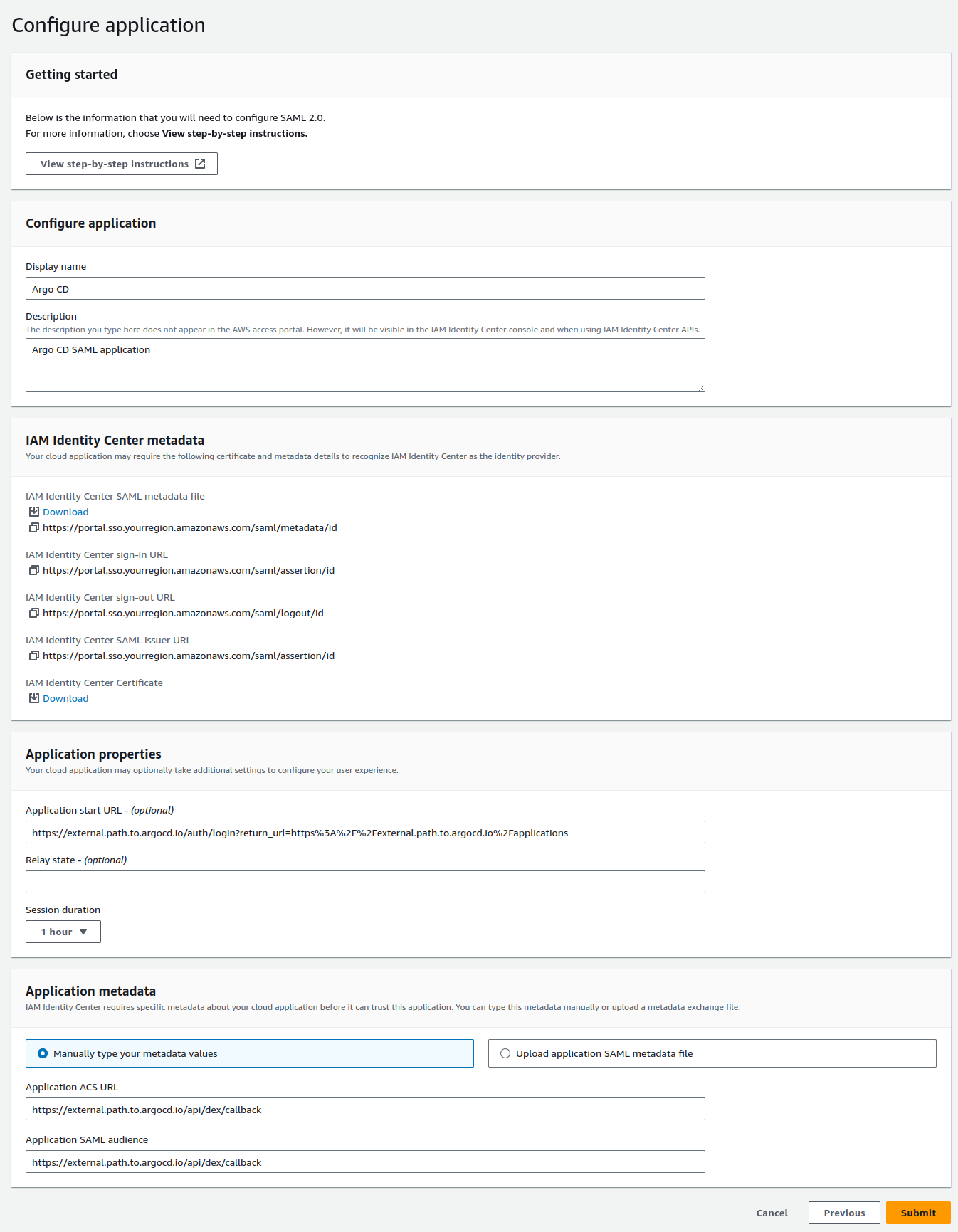 Identity Center SAML App 2