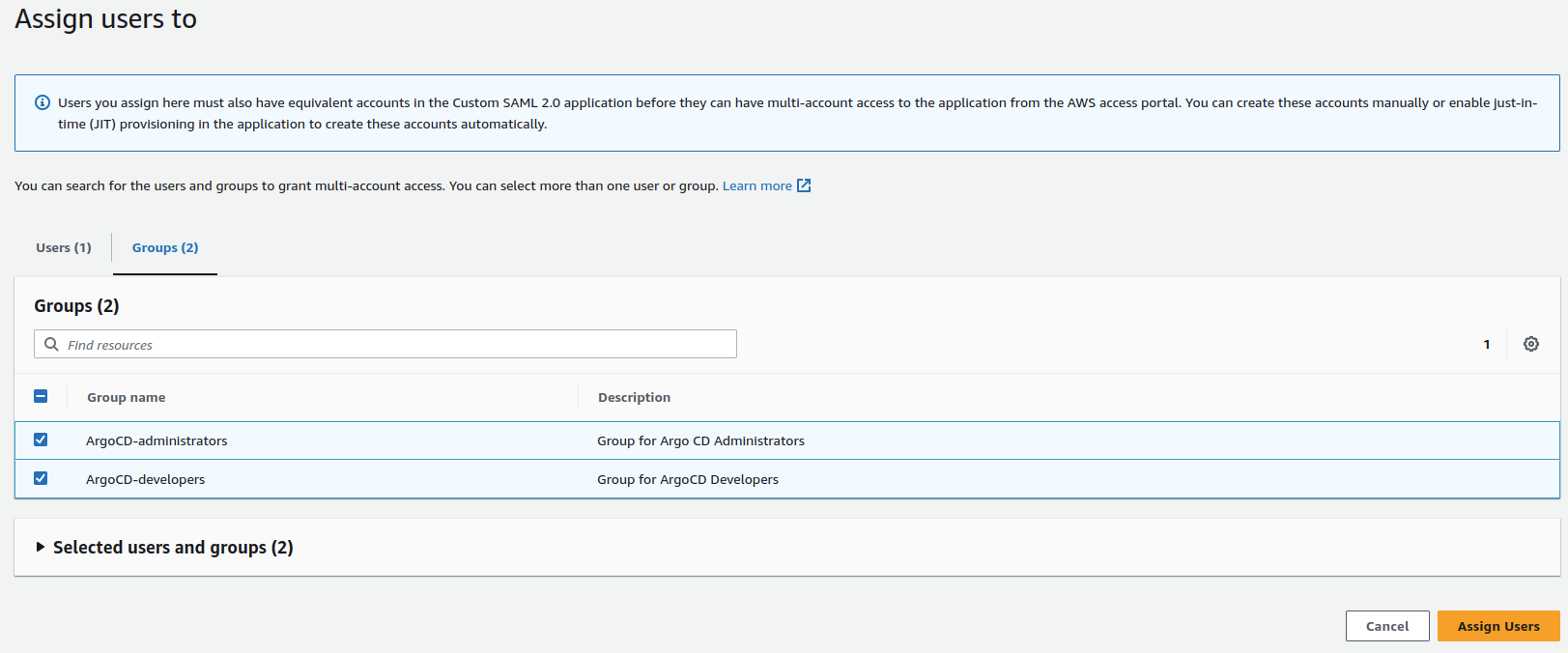 Identity Center SAML App 3