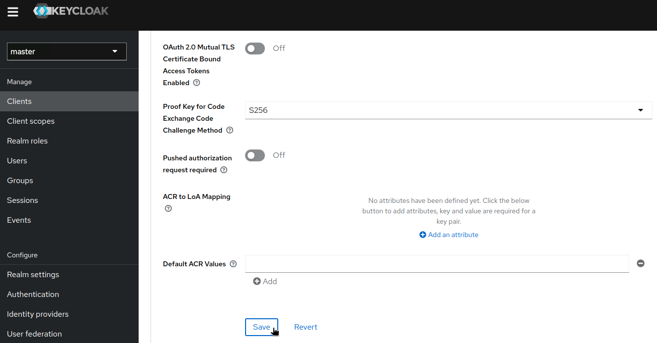 Keycloak configure client Step 2