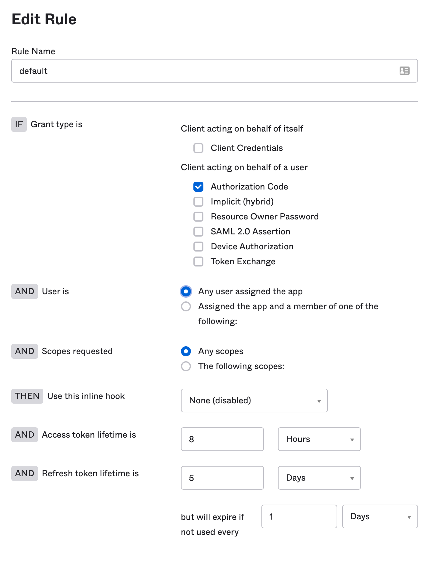 Default rule