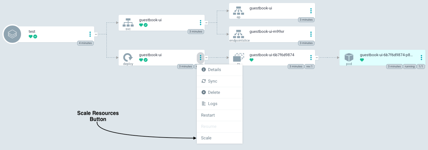 action button for scaling