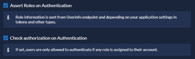Zitadel Project Settings