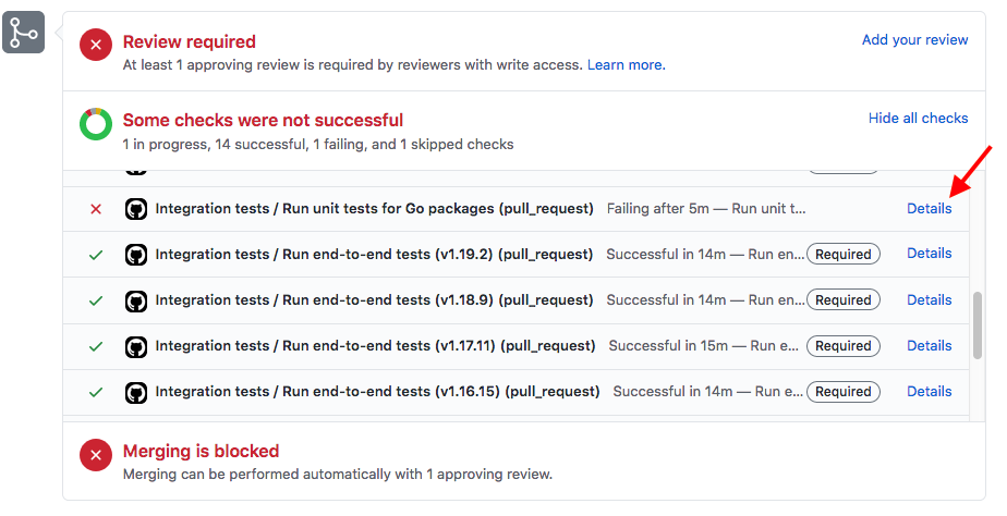 Failed GitHub Action